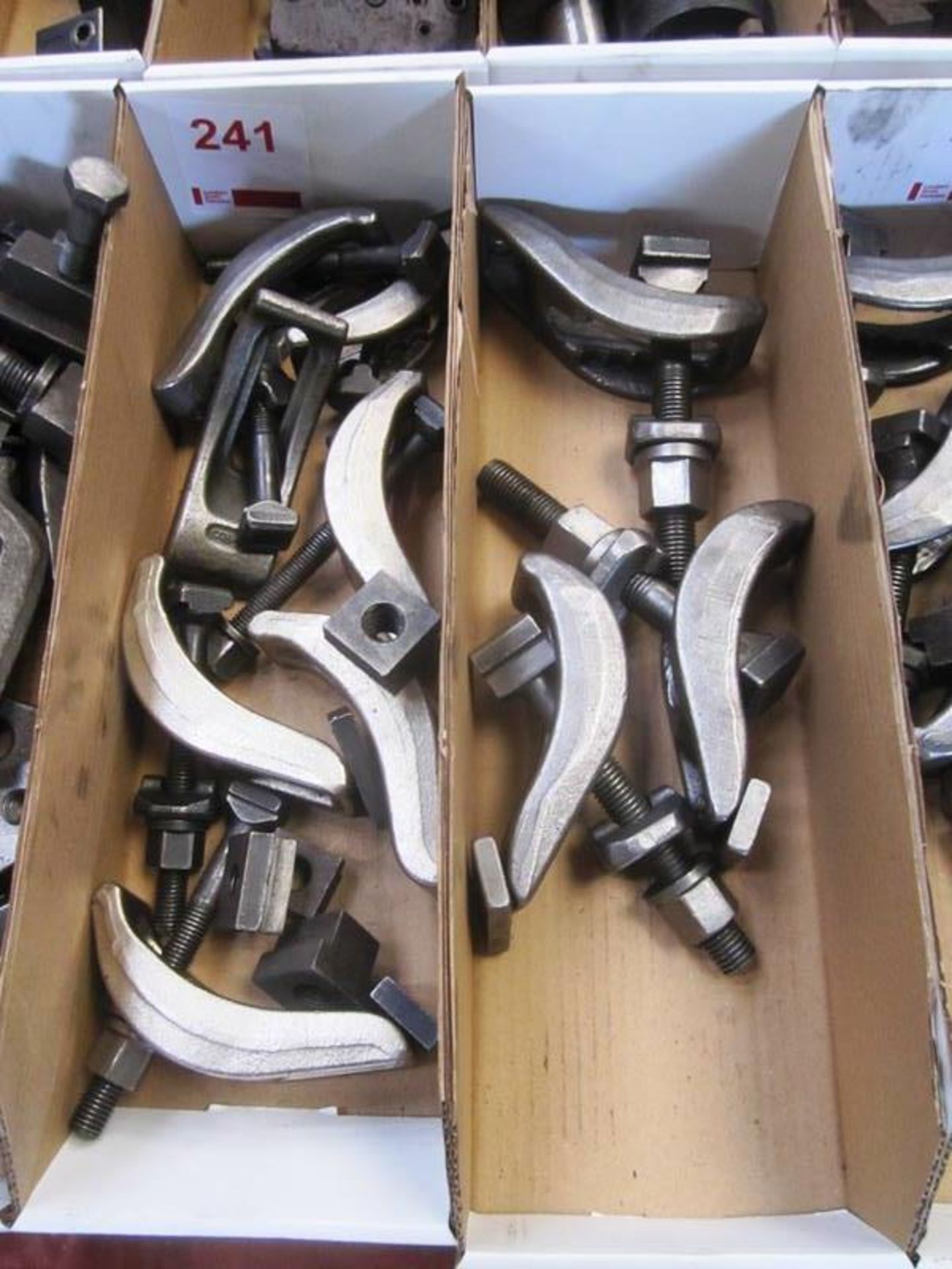 Two boxes of various clamping jaws (Recommended collection period for this lot Wednesday 15th -