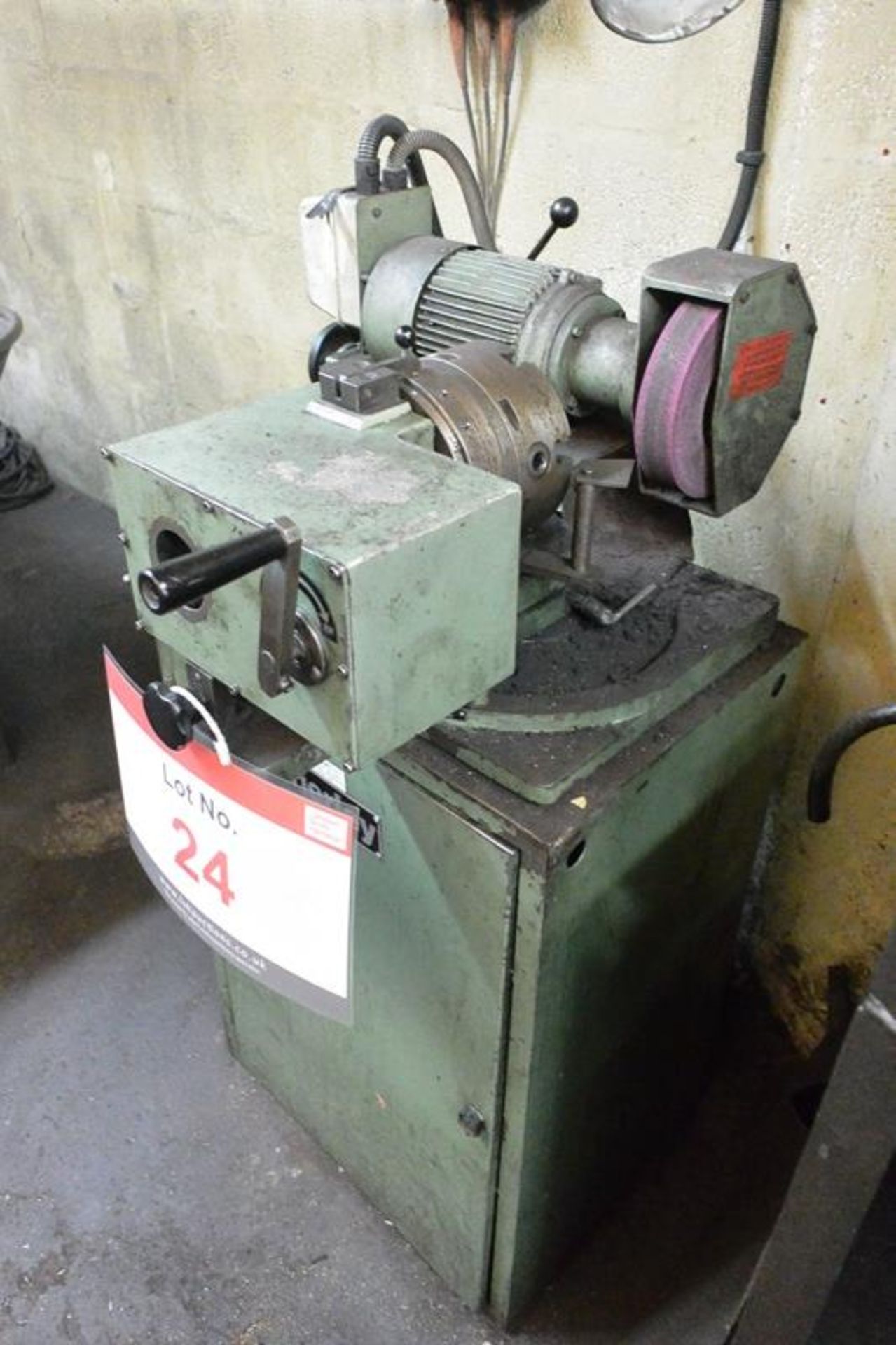 Brierley 2B50 cabinet base drill point grinder, serial no. 962290 with tooling. Please note: - Image 3 of 3