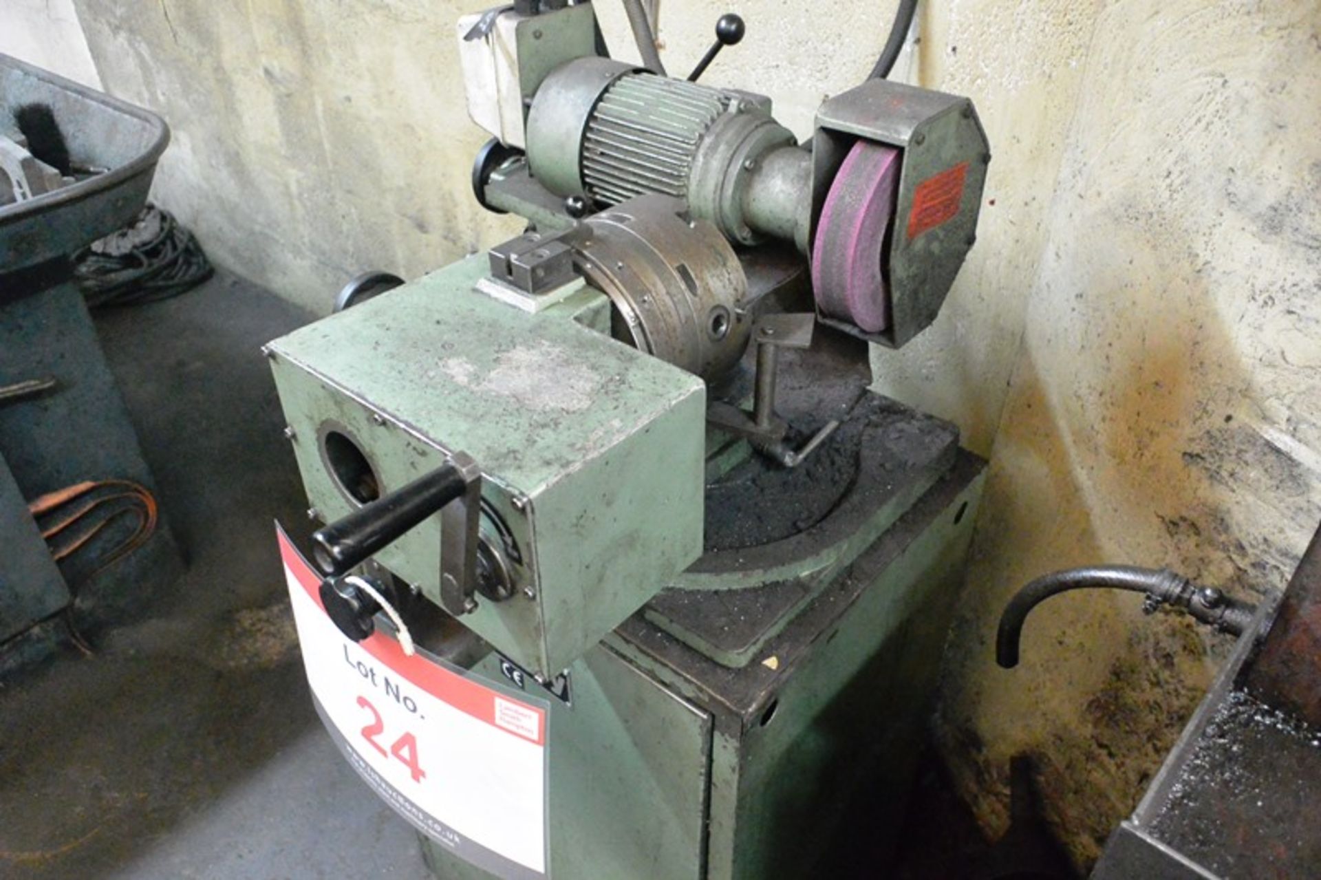 Brierley 2B50 cabinet base drill point grinder, serial no. 962290 with tooling. Please note: - Image 2 of 3