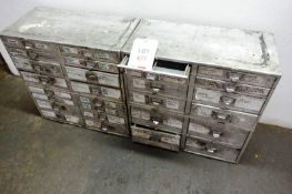 Two steel frame multi-drawer storage units (Recommended collection period for this lot Wednesday