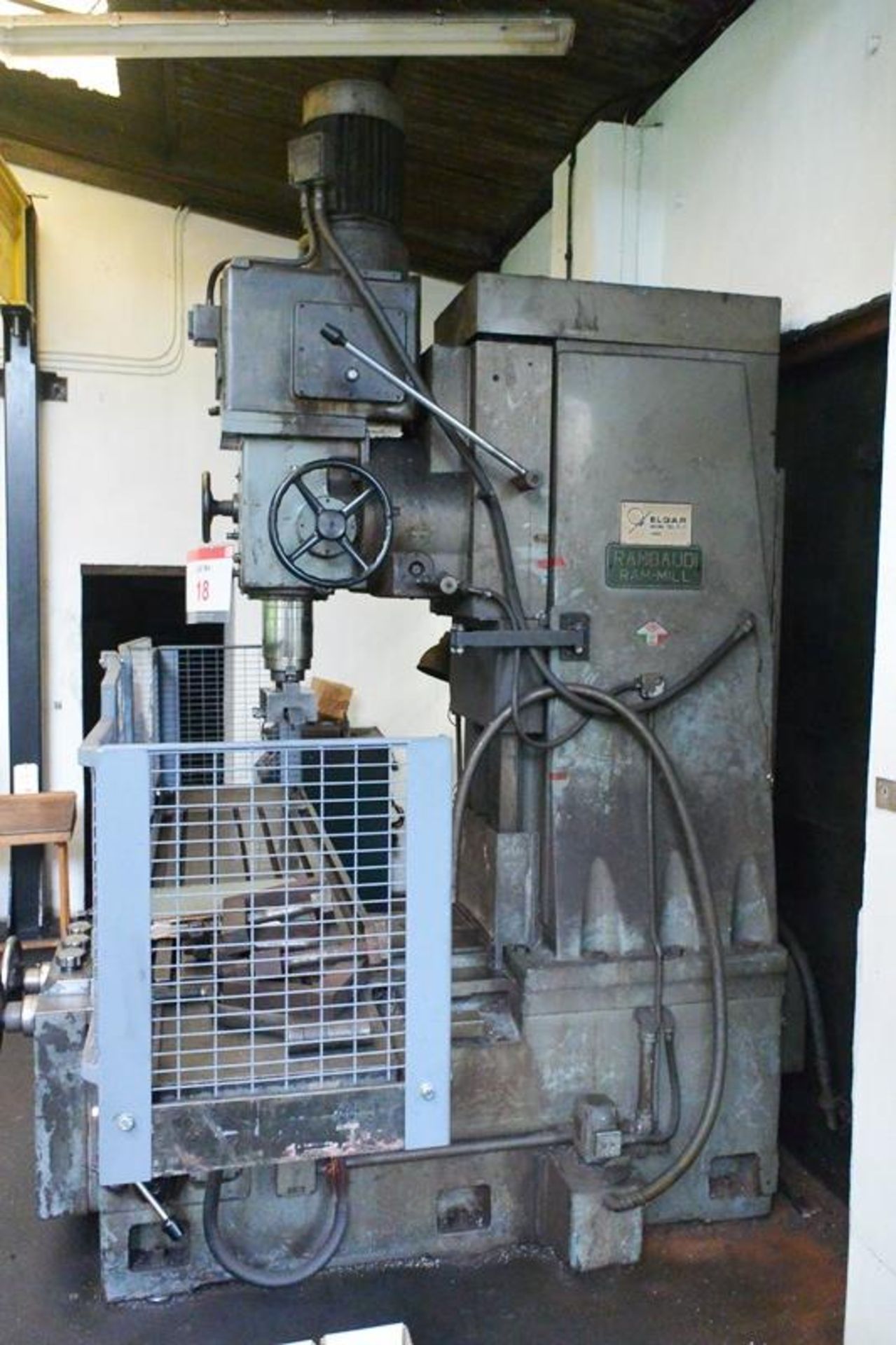 Rambaudi Ram-Mill vertical swivel head milling machine, serial no. 68721, 85 to 2400 rpm spindle - Image 6 of 6