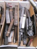 Box and contents to incl. assorted insert tool holders, turning tooling, etc. (Recommended