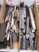 Box and contents to incl. assorted insert tool holders, turning tooling, etc. (Recommended