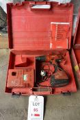 Hilti SF 180-A 18v battery operated drill, with 3.0 Ah battery charger and case