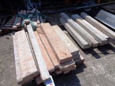 Three pallets of assorted concrete lintels as lotted