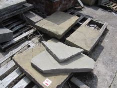 Three tile slabs as lotted