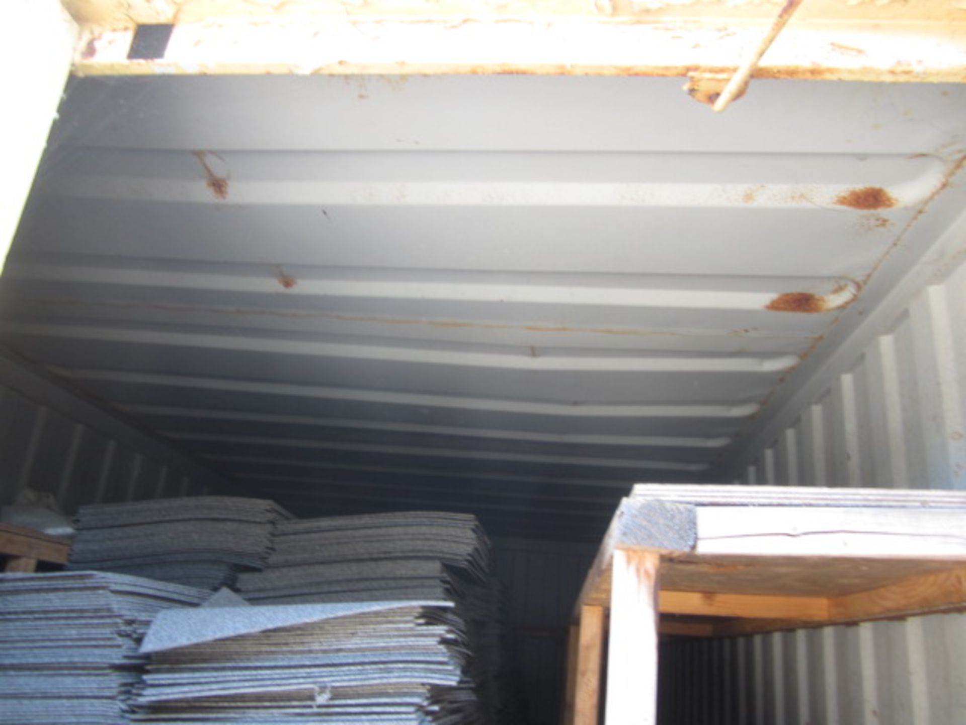 16ft export type shipping container with twin barn doors and internal timber framed shelving (Please - Image 2 of 3