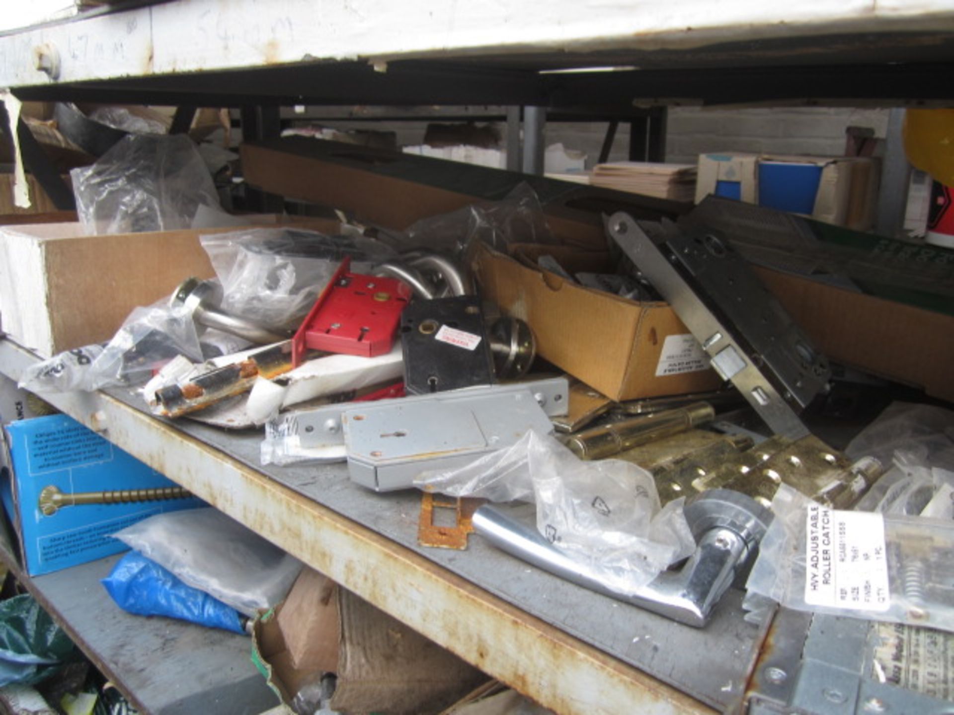Contents of racking including locks, hangers, ironmongery, bolts, architectural hardwear etc. - Image 5 of 18