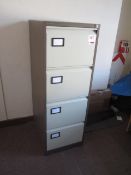 Steel 4 drawer filing cabinet and 2 drawer filing cabinet