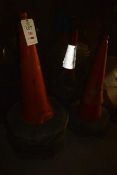 Ten stacks of assorted road cones (only 3 in picture)