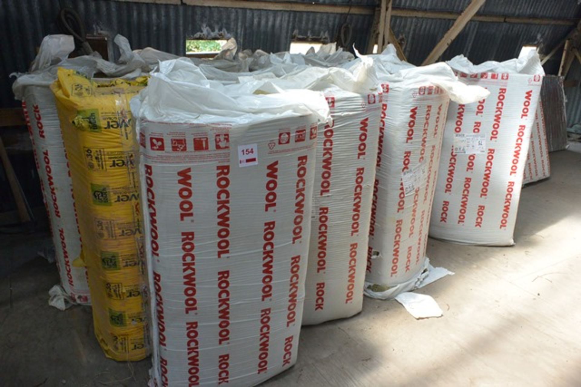 Approx. fourteen packs of rock wool fibreglass insulation