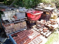 Eight pallets of assorted brickwork