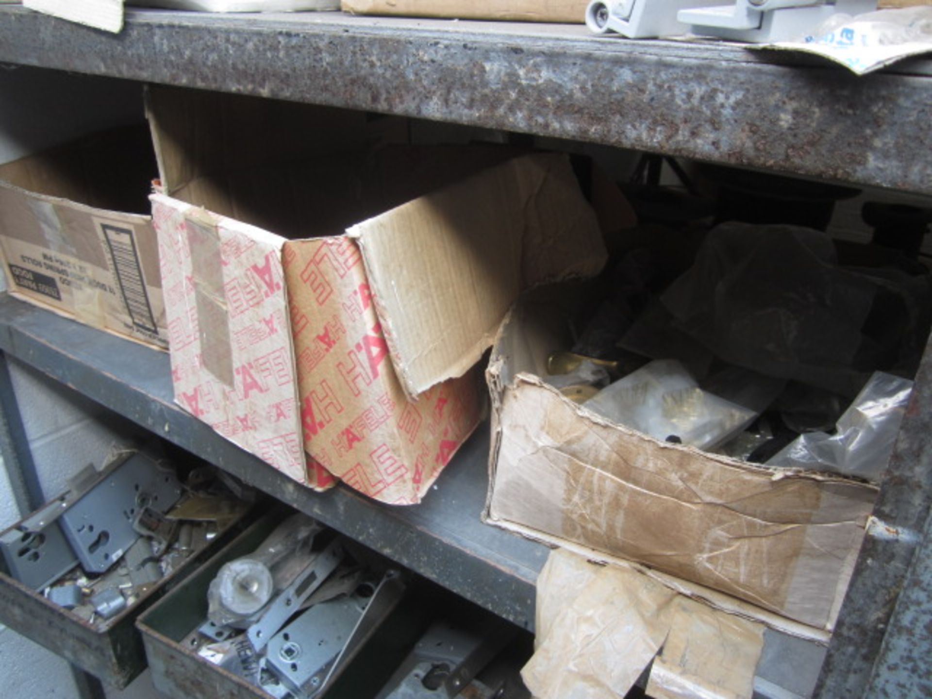 Contents of racking including locks, hangers, ironmongery, bolts, architectural hardwear etc. - Image 12 of 18