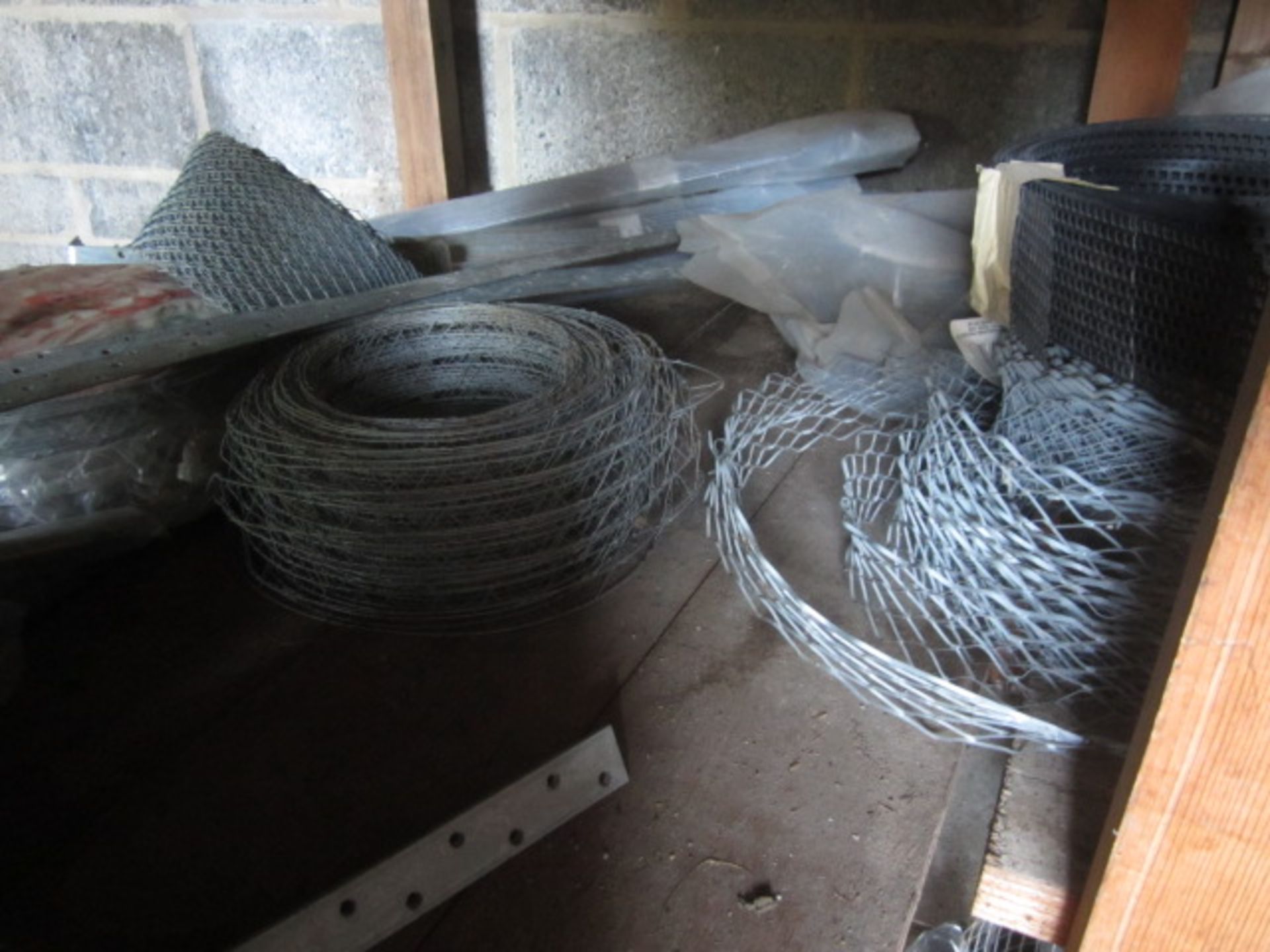 Quantity of assorted reeled Exmet reinforcement membrane, hand basin and pedestal, etc. - Image 4 of 7