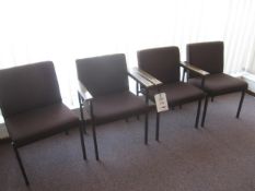 Four upholstered meeting chairs