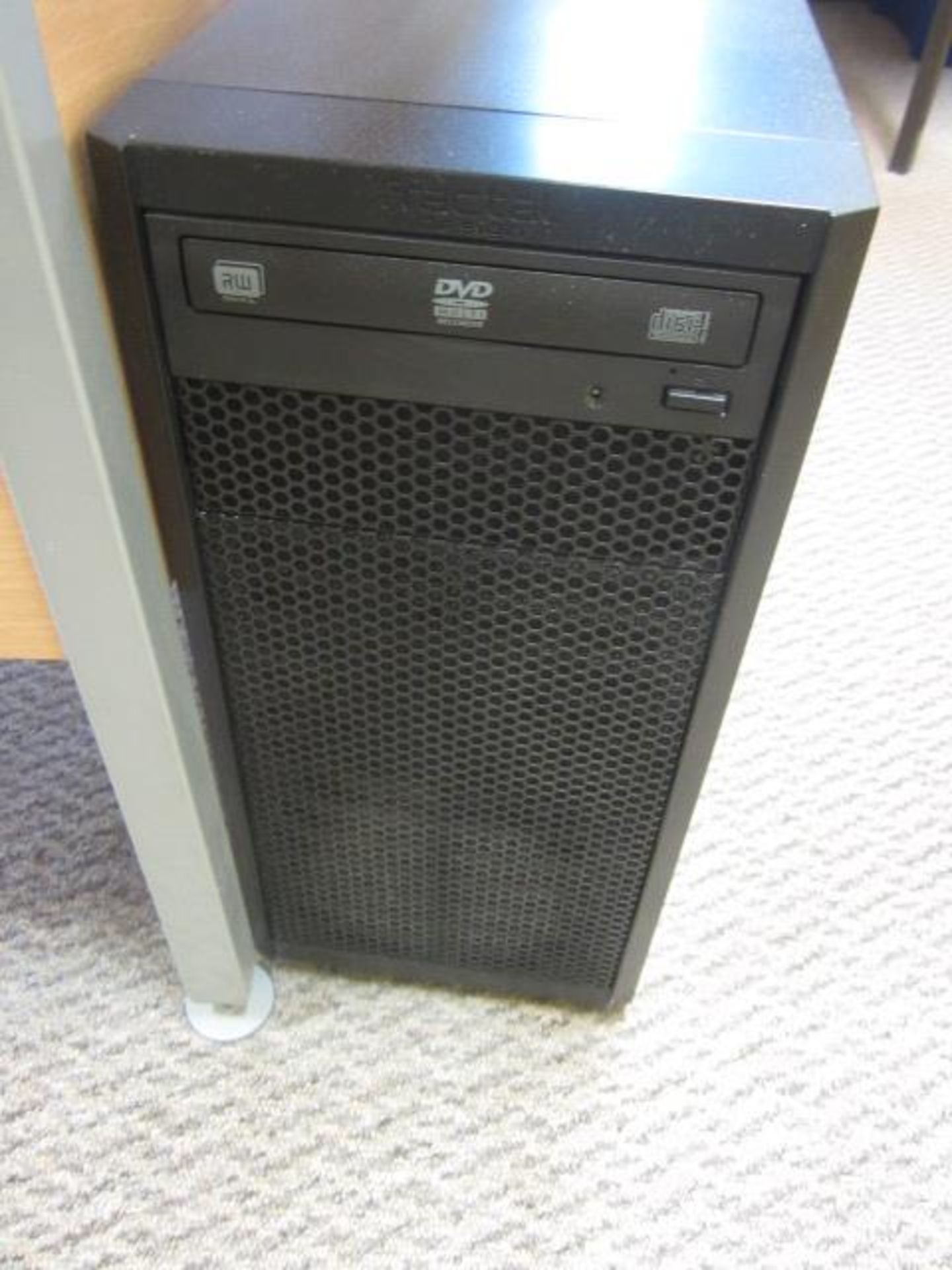 Unbadged computer tower, Dell flat screen monitor, keyboard, mouse, webcam, wireless headset - Image 2 of 2