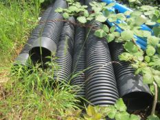 Quantity of assorted pipework reels & ribbed tubing