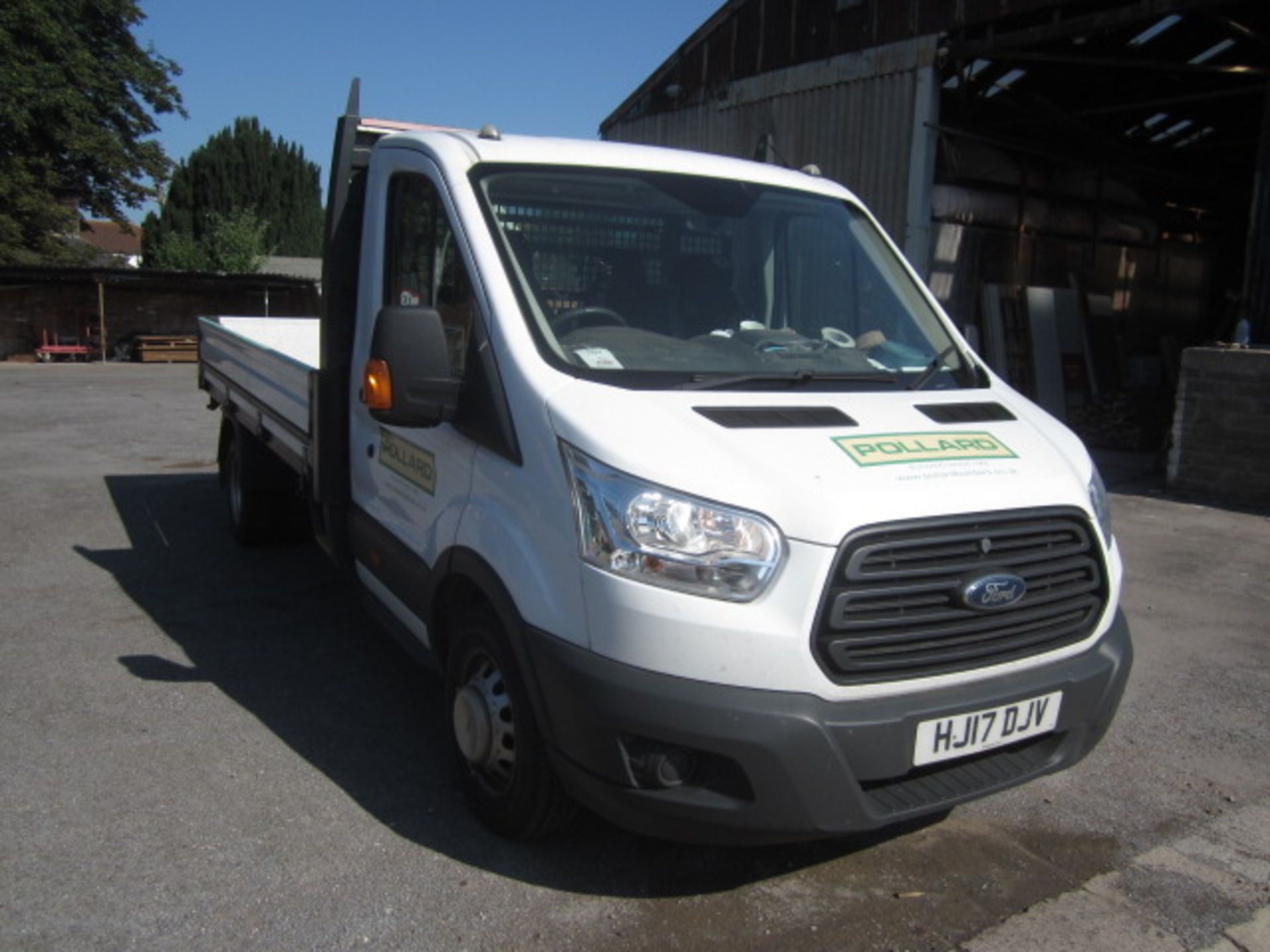 Ford Transit 350 2.2D 123bhp dropside lorry. Registration: HJ17 DJV. Recorded mileage 89,794. MOT: