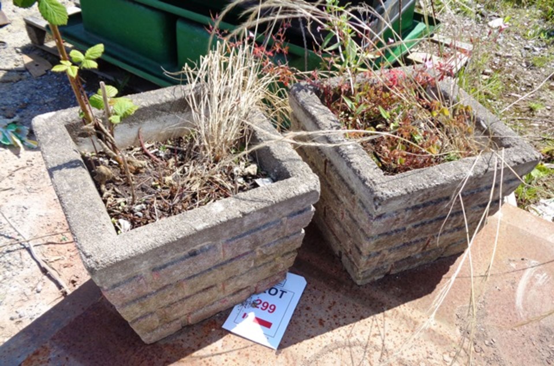 Two blockwork planters