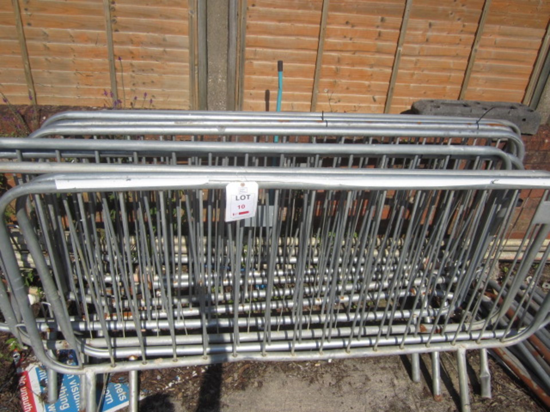 Nine galvanised steel half length burner posts, approx. 2200 x 1100mm - Image 2 of 2