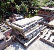 Five pallets of assorted blocks, bricks & tiles
