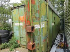 30' shipping container *collection Thursday 23rd August only NOTE A work Method Statement and Risk