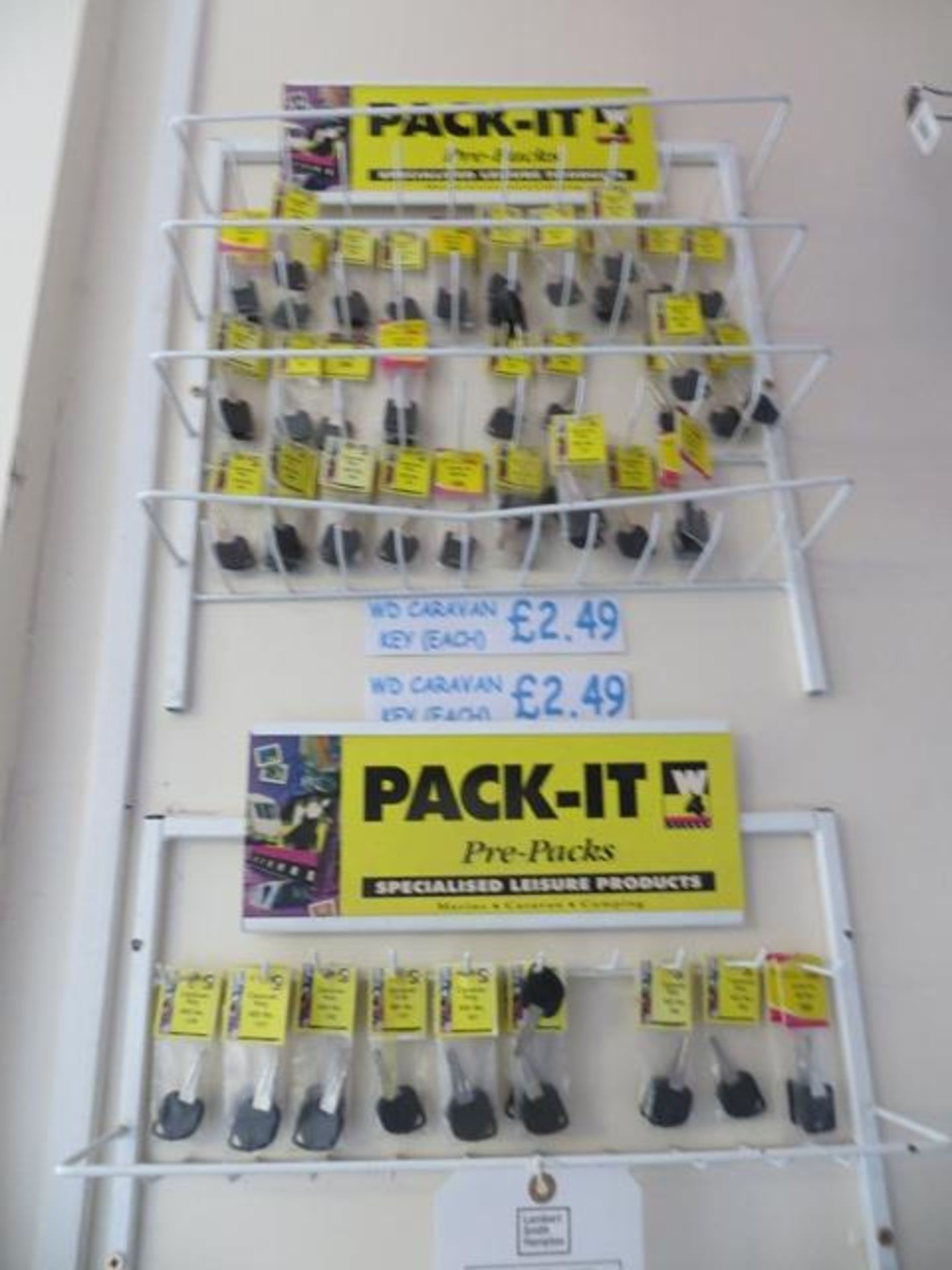 Four display racks & contents to include large quantity of Pack-it cut keys as lotted - Image 2 of 2