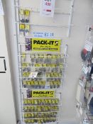 Four display racks & contents to include large quantity of Pack-it cut keys as lotted