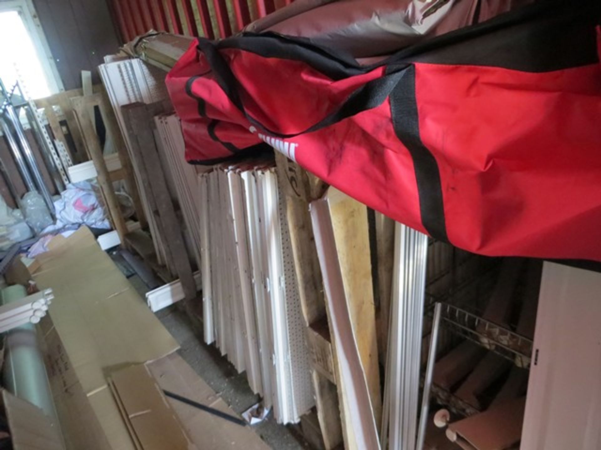 Contents of container to include a large quantity of Fiamma wind out awnings, covers, advertising - Image 5 of 8