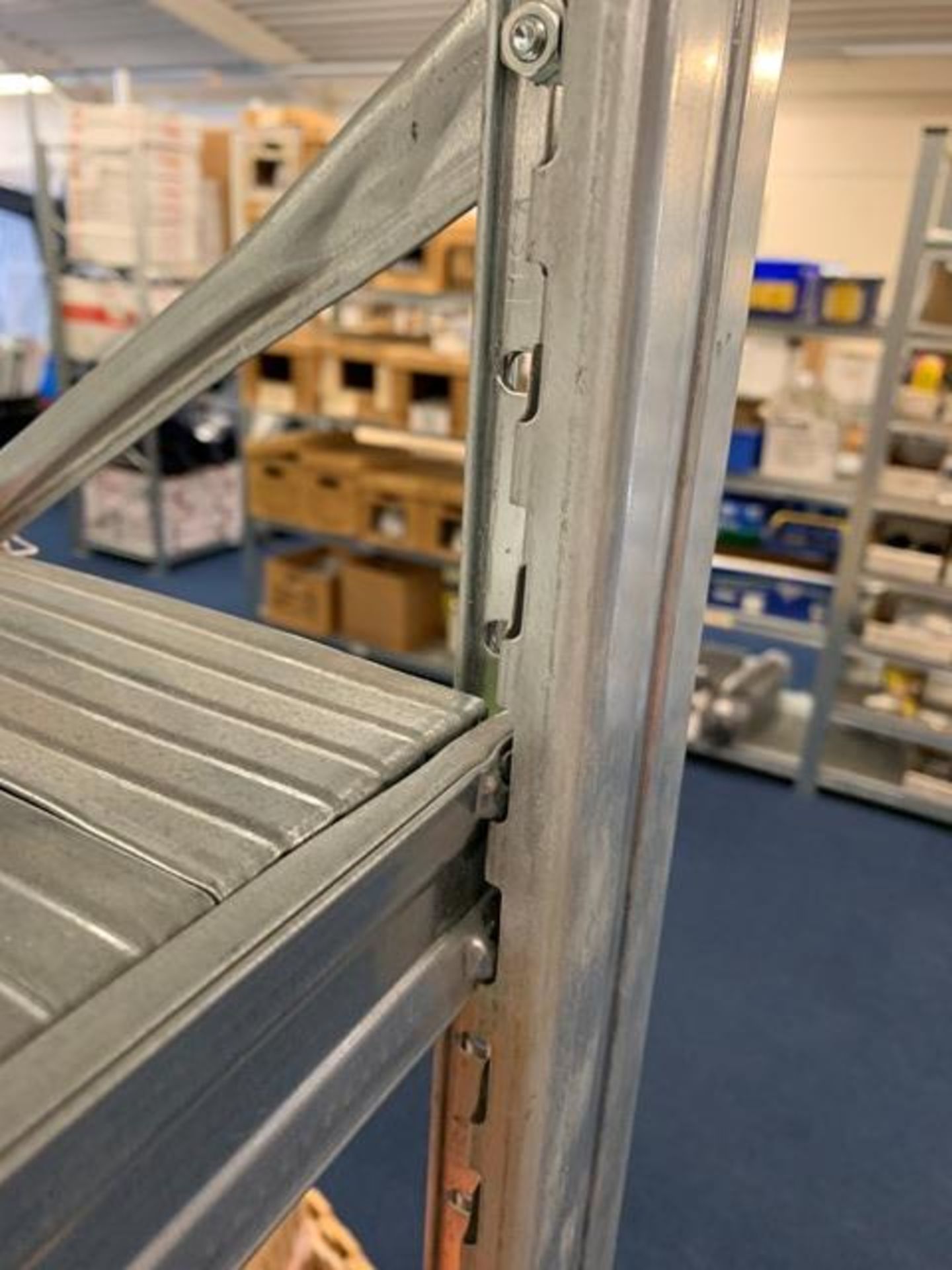 Thirty Six bays of light duty galvanised racking to include 52 x 2m - 60cm uprights, 138 shelves & - Image 3 of 3