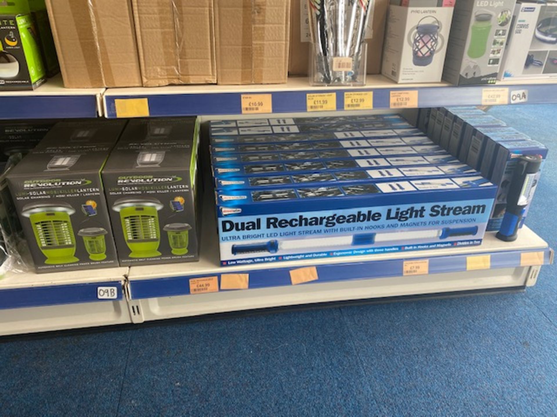 Contents of three display units to include a large quantity of LED strip lights, head torches, - Image 3 of 8