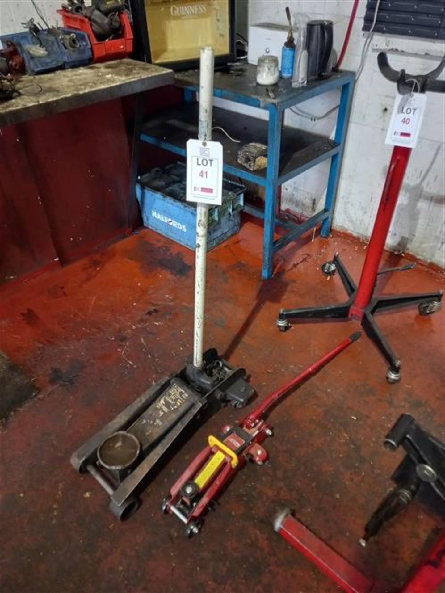 Rocket Lift heavy duty trolley jack and an Ultimate Speed trolley jack