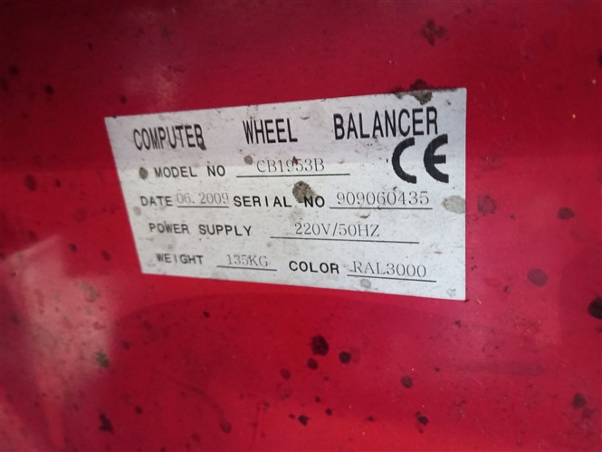 Xtreme CB 195313 computer wheel balancer Serial no. 909060435 (2009) - Image 2 of 2