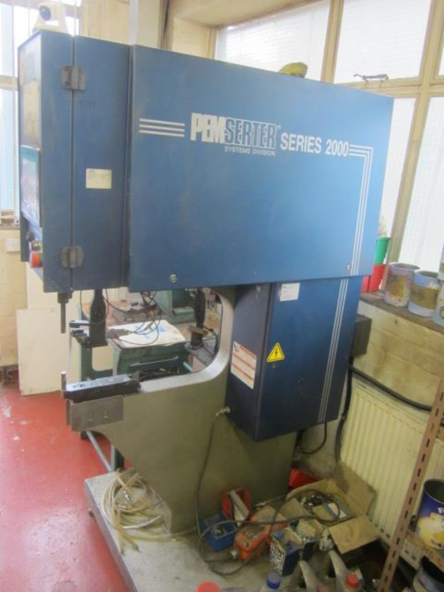 PEMSerter Series 2000 press, series 2000A, serial no. 2004 A 172, touch screen control, feeder - Image 6 of 8