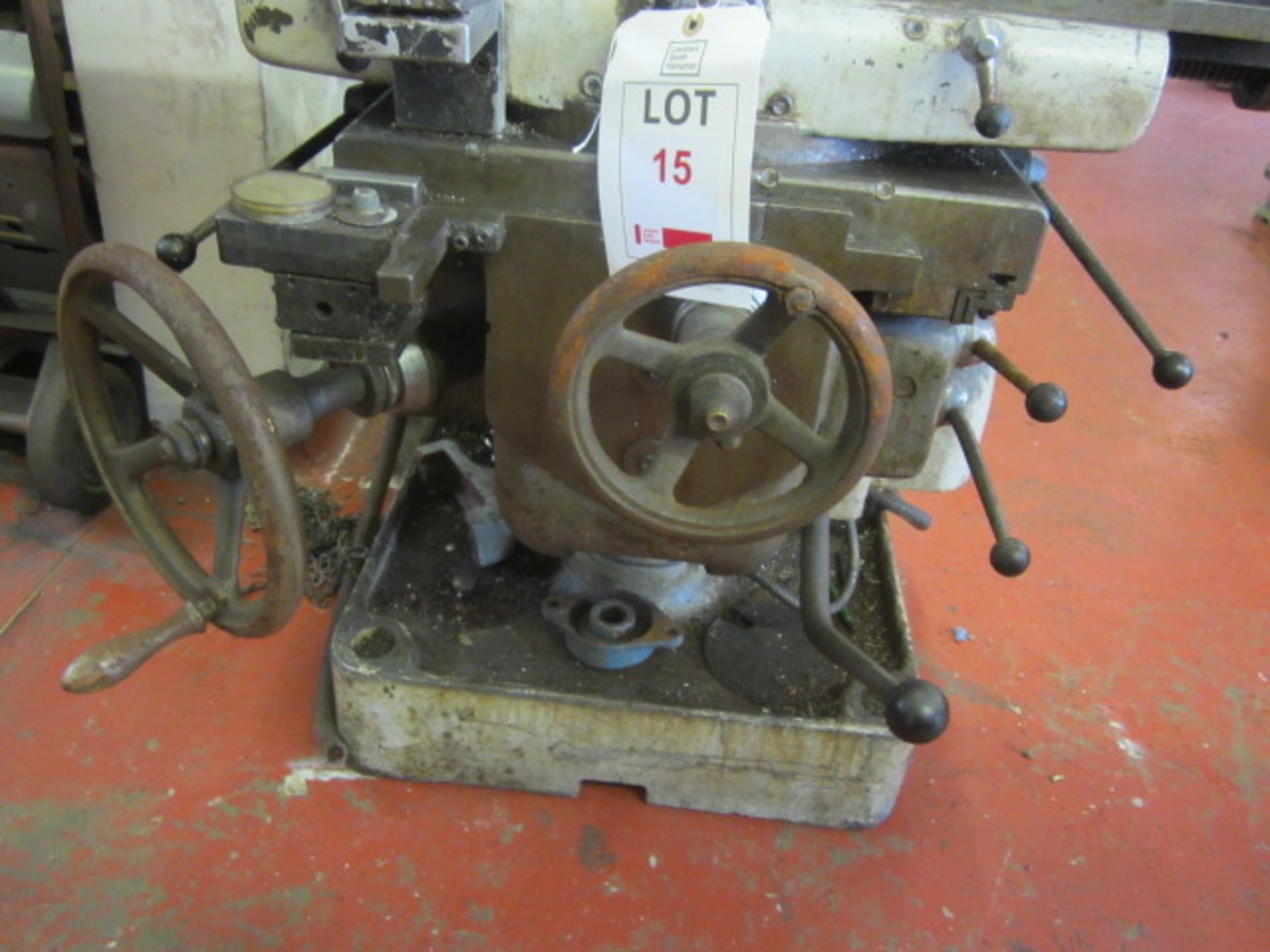 G Dufor turret mill 8" cutting head, spindle speed 21-1600 rpm, table size 1100 x 250mm. A work - Image 8 of 9