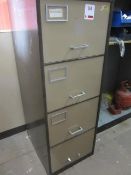 Two steel 4 drawer filing cabinets