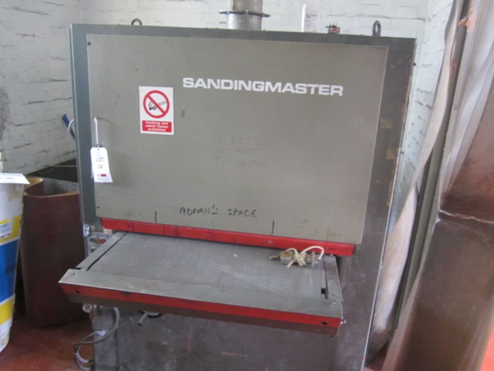 AVD Linden Sandingmaster SB900 wide belt drum sander, serial no. KM67607, belt width 900mm. A work - Image 2 of 9