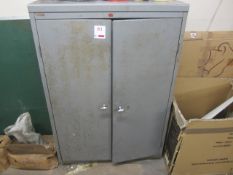 Steel twin door storage cabinet