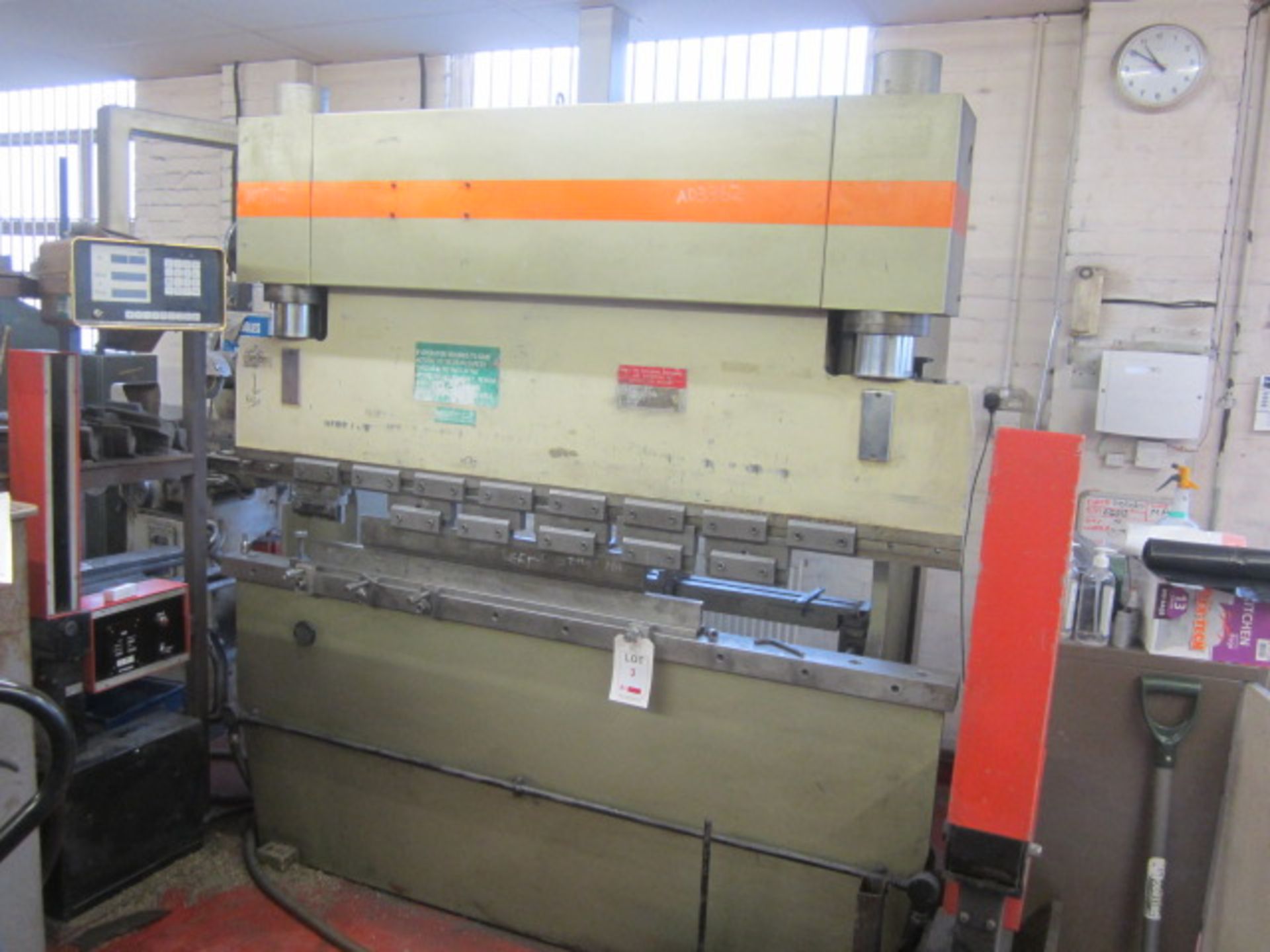 K & B 50T CNC down stroking press brake, 1 step, serial no. 153031732, type 50/F/2000. Cybele CPM