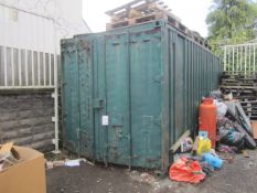 20ft export type shipping container (see photos for condition). A work Method Statement and Risk