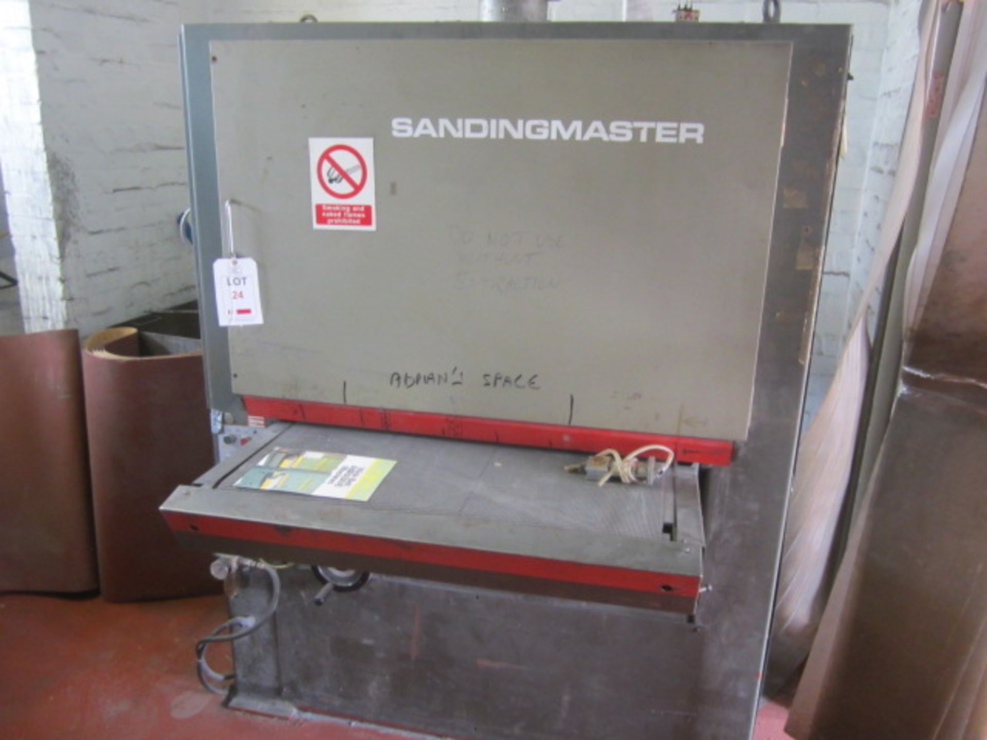 AVD Linden Sandingmaster SB900 wide belt drum sander, serial no. KM67607, belt width 900mm. A work - Image 9 of 9