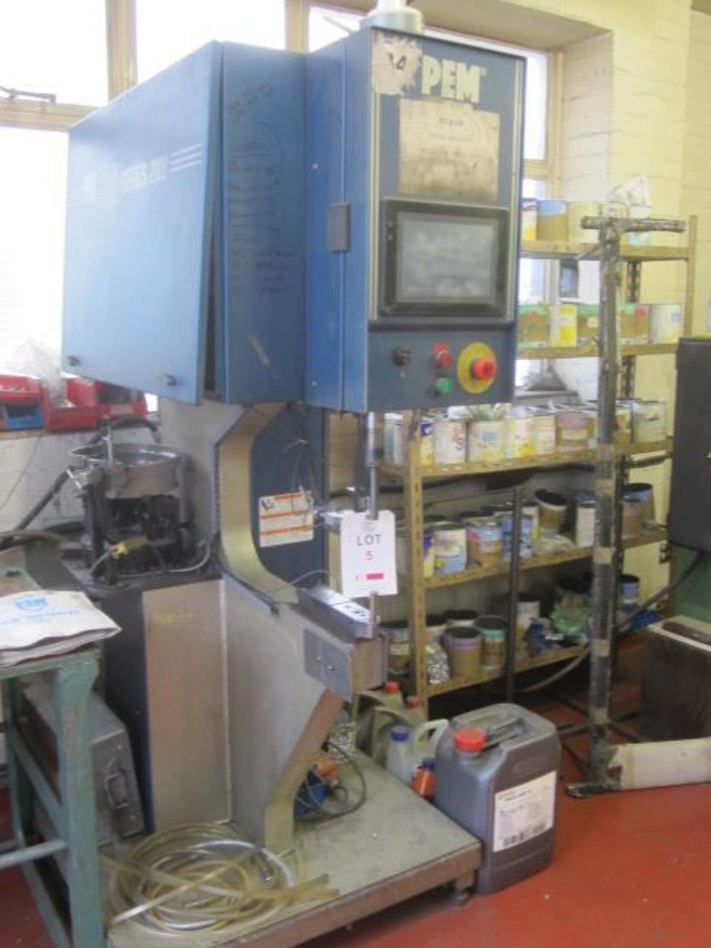 PEMSerter Series 2000 press, series 2000A, serial no. 2004 A 172, touch screen control, feeder - Image 2 of 8