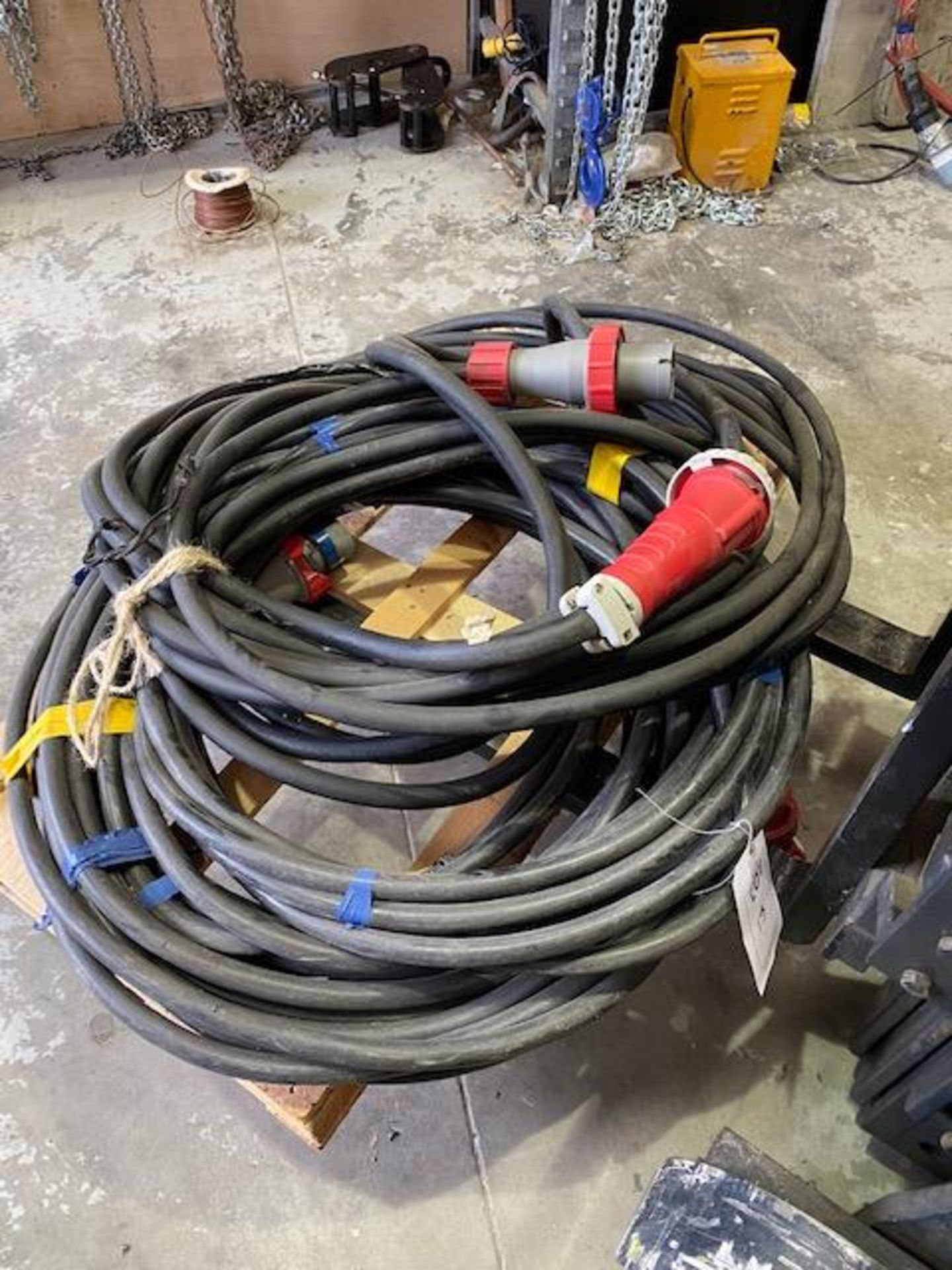 Two three phase high power extension leads length unknown * This lot is located at Unit 15,