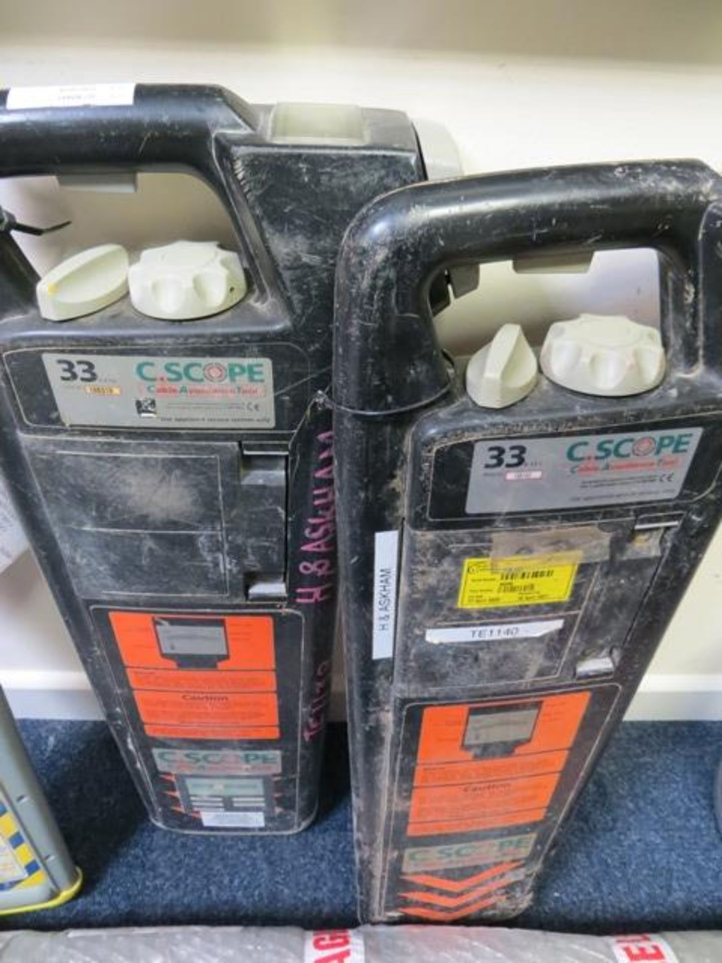 Two C.Scope 33KHz Cable Avoidance Tool * This lot is located at Unit 15, Horizon Business Centre,