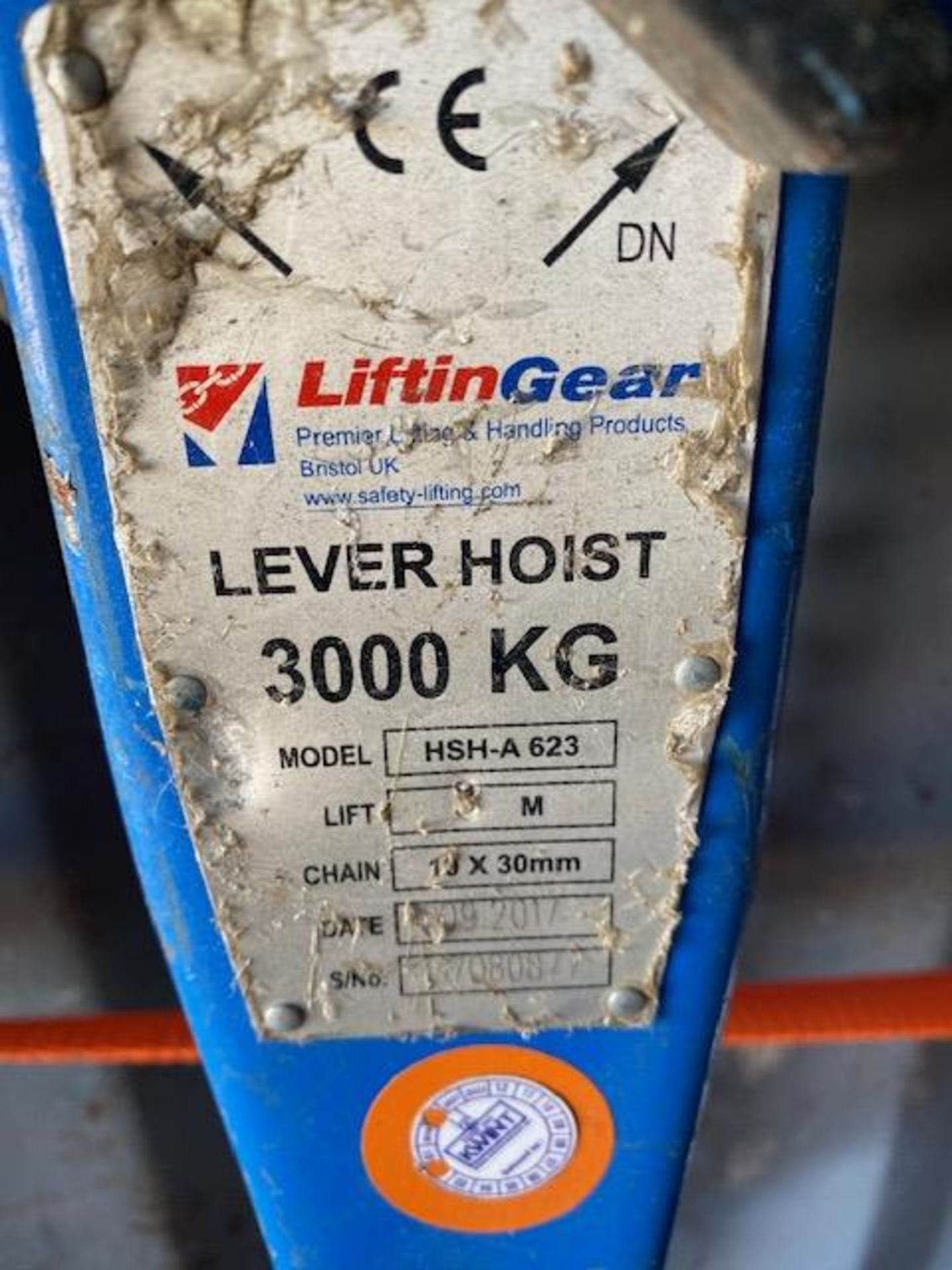Two Lifting Gear 3000Kg Lever hoists. *N.B. This lot has no record of Thorough Examination. The - Image 2 of 3