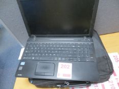 Toshiba Satelite Core i3 15" Laptop c/w charger, case & Targus Plug & Display* This lot is located
