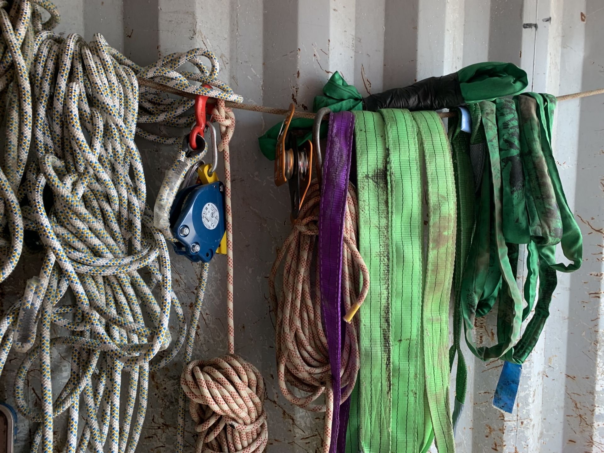 A large quantity of used lifting slings (not all have test tapes) + Rope. *N.B. This lot has no - Image 8 of 8