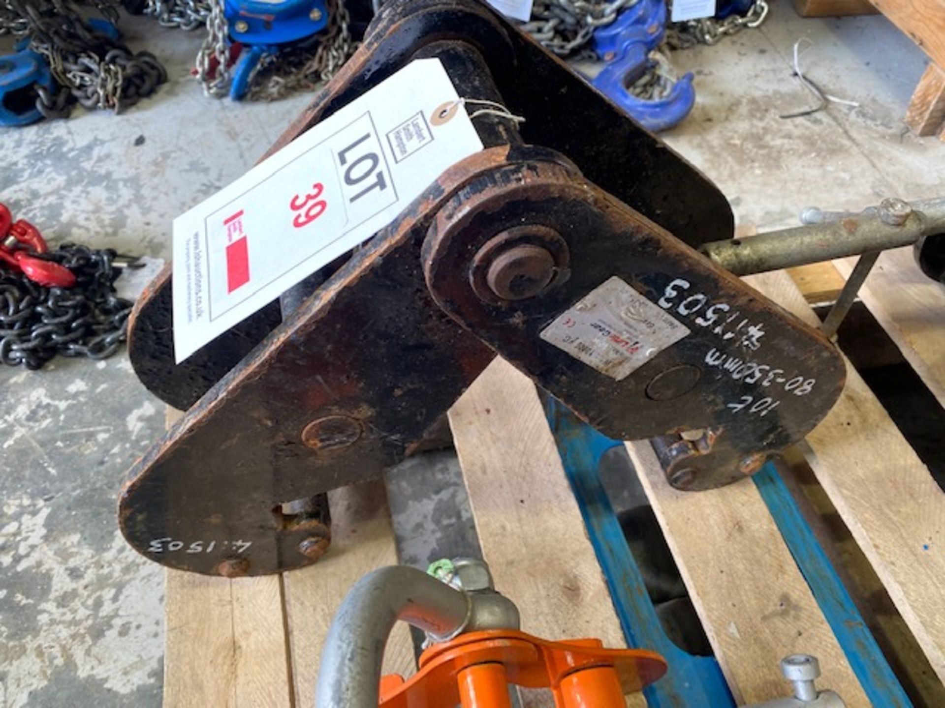 10 tonne Beam Clamp. *N.B. This lot has no record of Thorough Examination. The purchaser must ensure