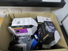 Box containing various cameras & phones* This lot is located at Unit 15, Horizon Business Centre,