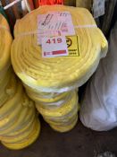 Eleven polyester round slings Cap 3T, length 4M. *N.B. This lot has no record of Thorough